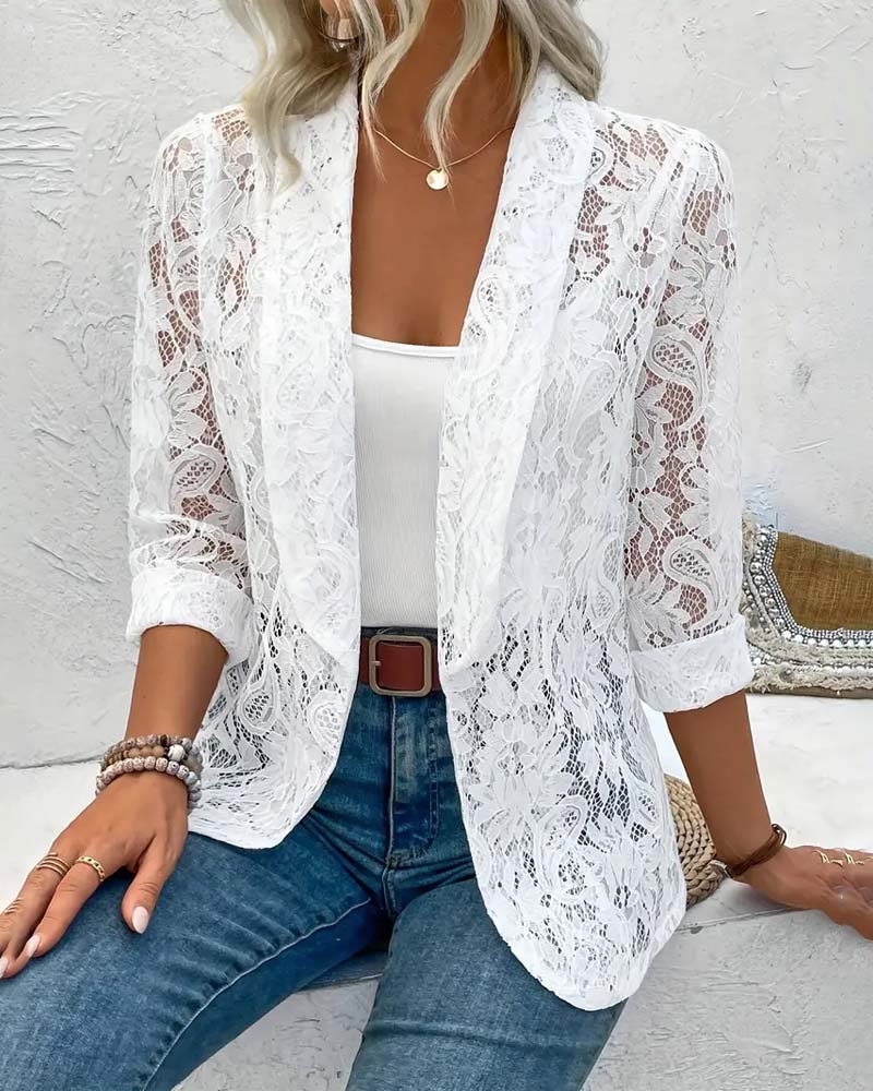 Janice | Lace Elegant Blazer