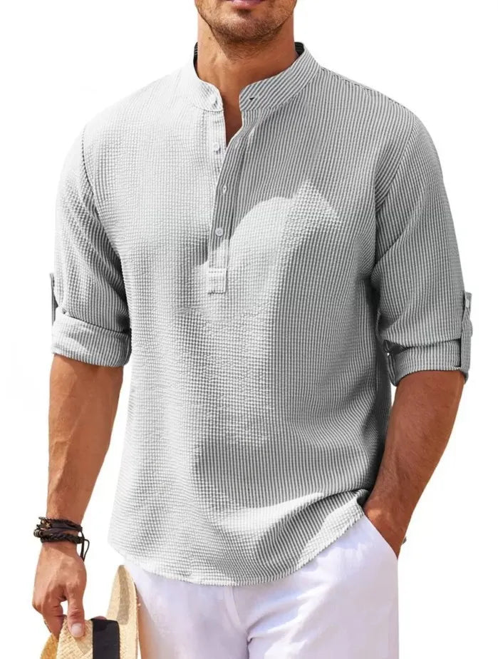 Mason | Textured Linen Shirt